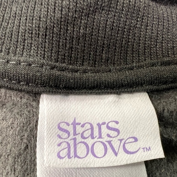 𝅺WOMEN'S Cozy Fleece Lounge Sweatshirt - Stars Above - Gray - Picture 10 of 10